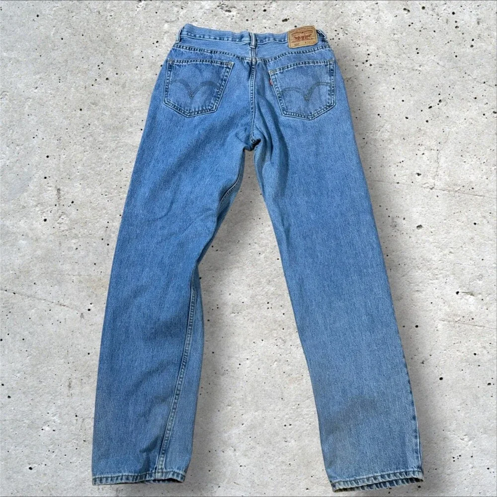 Levis 550 Relaxed Fit Tapered Leg Medium Wash Blue Denim Jeans Mens 34x36